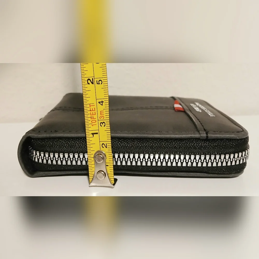 Men's Dizzoris Style Leather Grey‎ Zippered Wallet